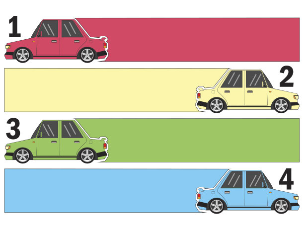 图车和空白标签的直线轨迹图片下载