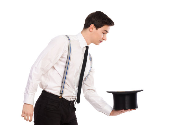 魔术师和大礼帽。图片下载