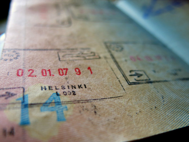 护照盖章，赫尔辛基，芬兰图片下载