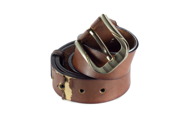 皮带或男人的棕色皮带隔离图片下载