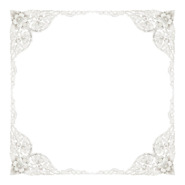 灰泥白色雕塑花纹墙面设计图片下载