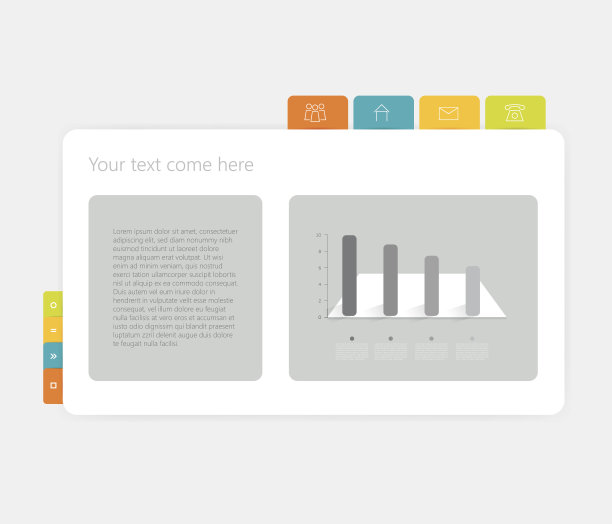 网站的例子。简单的矢量设计模板。图片下载