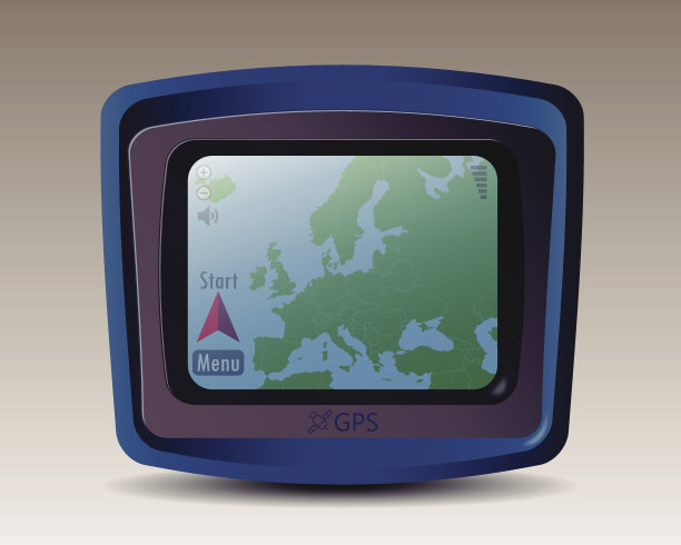 全球定位系统与欧洲地图图片下载