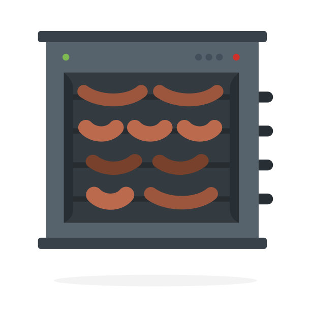 香肠上吐在电烤矢量平面隔离图片下载