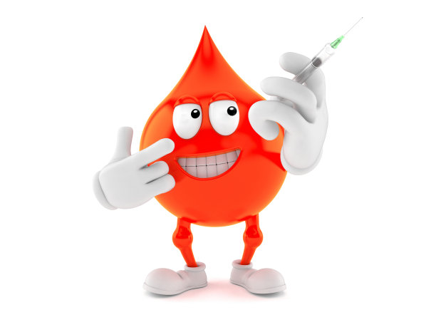 血滴人物手持注射器图片下载