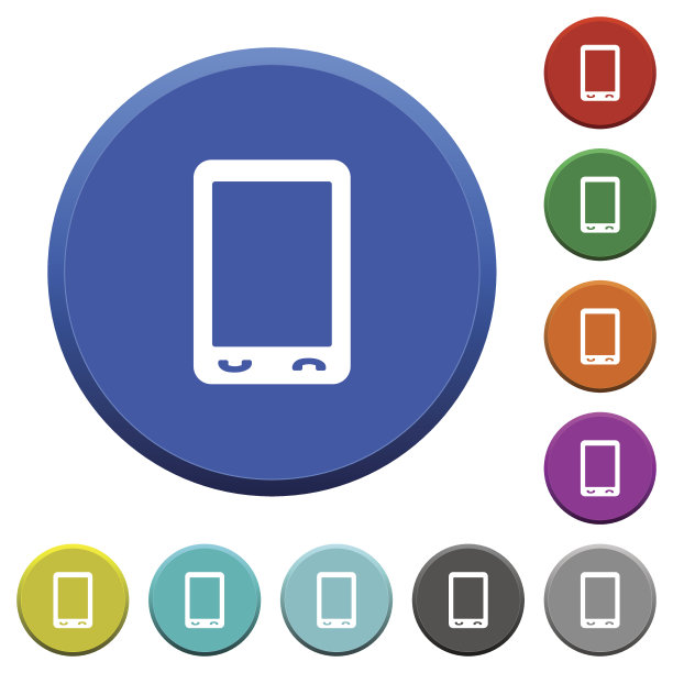 手机与空白显示斜面按钮图片下载