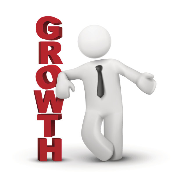 3D商务人士展示“增长”概念图片下载