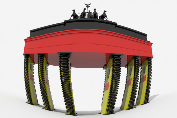 勃兰登堡门3D色彩德国水眼图片下载