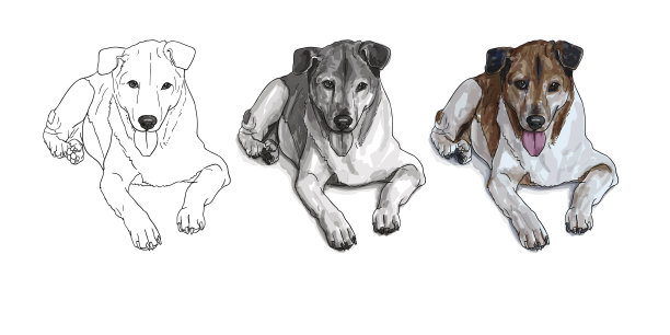 说谎的棕色狗图片下载