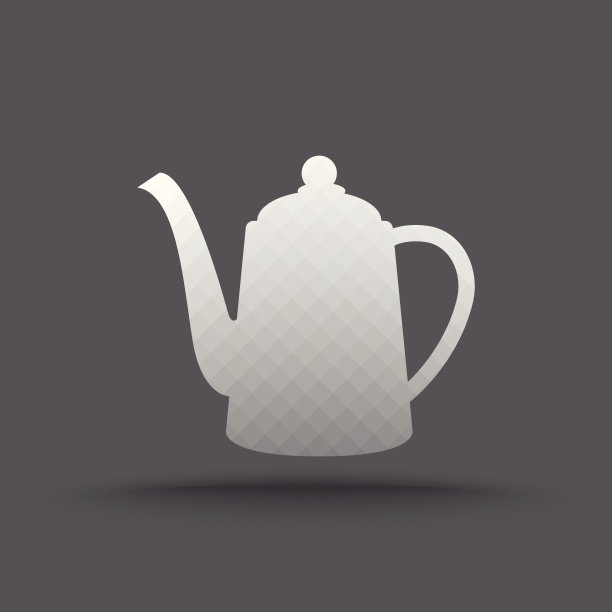 透明茶壶图标矢量图片下载