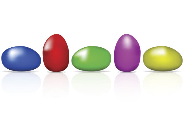 五个独立的圆形糖果图片下载