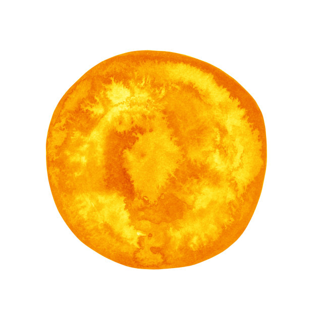 水彩橙色圆点图片下载