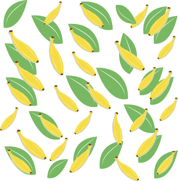 白色背景上的香蕉。矢量插图。图片下载