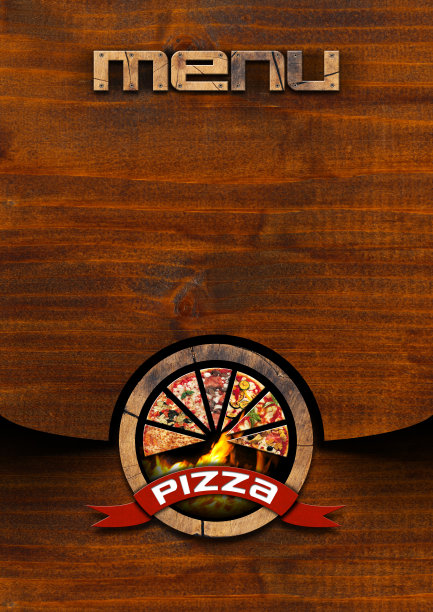 披萨-乡村菜单设计图片下载