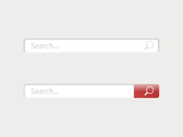 搜索栏孤立在灰色。矢量模板的互联网搜索。图片下载
