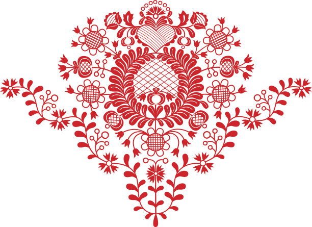 来自南摩拉维亚的民间装饰品(Haná)图片下载