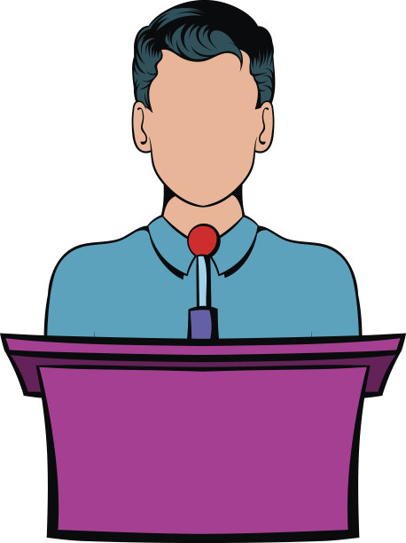 演讲者从论坛图标卡通演讲图片下载