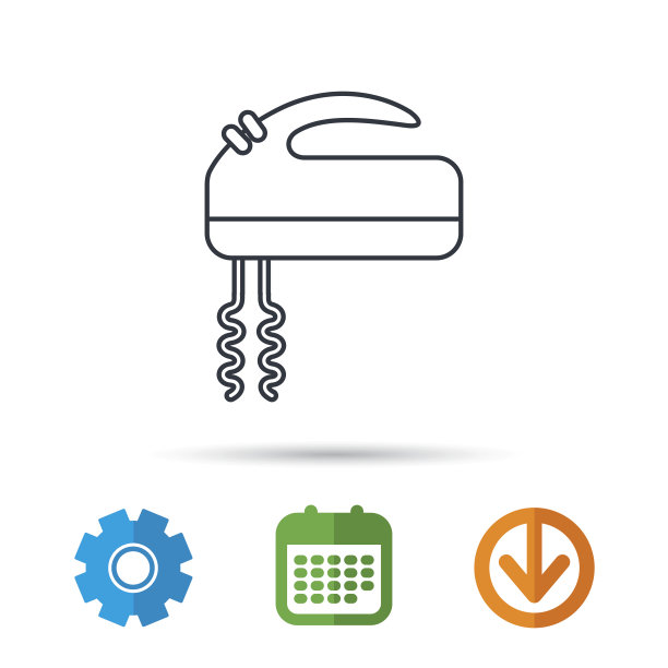 机图标。混合器的迹象。图片下载