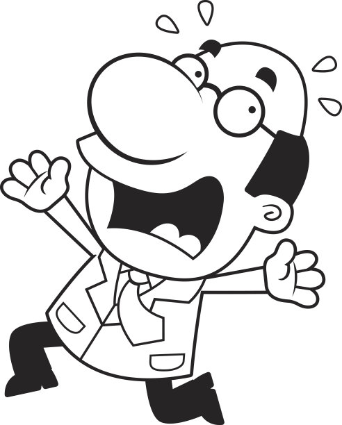 卡通科学家恐慌图片下载