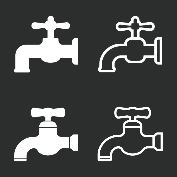 水龙头矢量图标图片下载