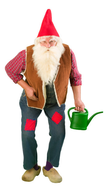 生活花园侏儒与喷壶图片下载