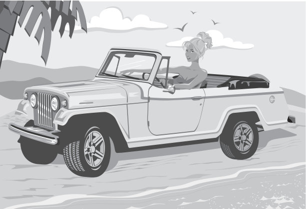 女孩可转换海滩图片下载