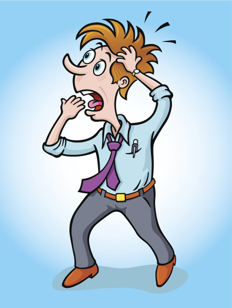 惊慌失措的上班族图片下载