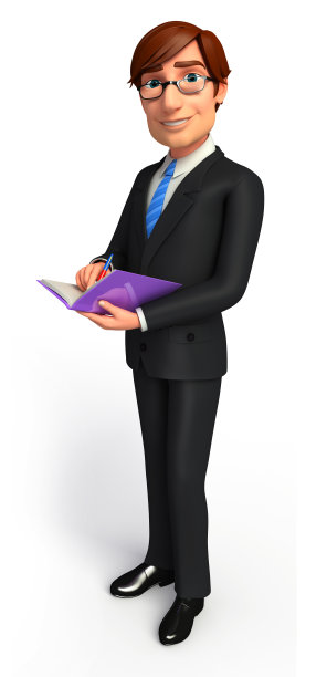 写日记的年轻商人图片下载