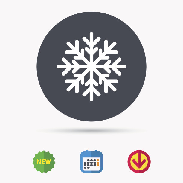 雪花图标。空调的迹象。图片下载