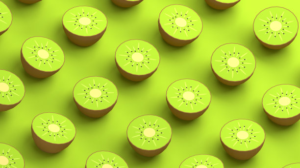 猕猴桃收集3d插图图片下载