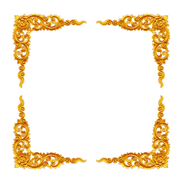 白底木框雕花图案图片下载