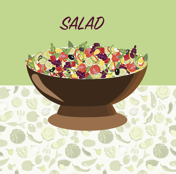 新鲜、天然、健康的健康食品，饮食扁平化图片下载