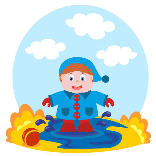 宝宝在泳池里玩耍图片下载