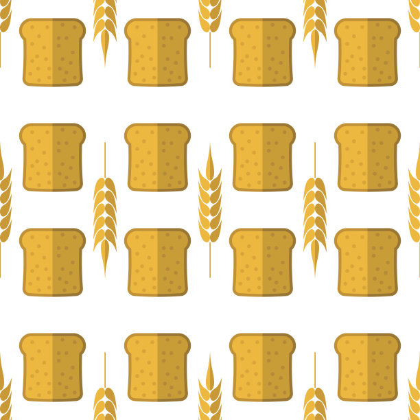 面包店无缝模式。食品的背景图片下载