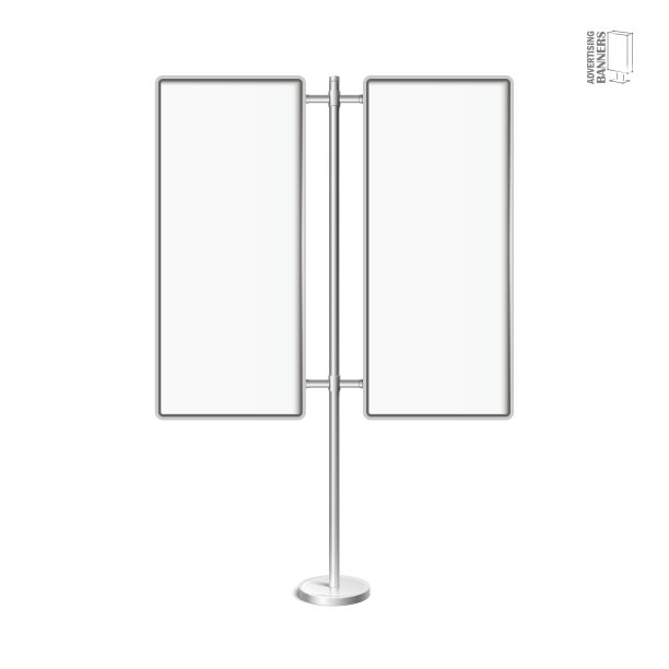 矢量灯箱与铬支架图片下载