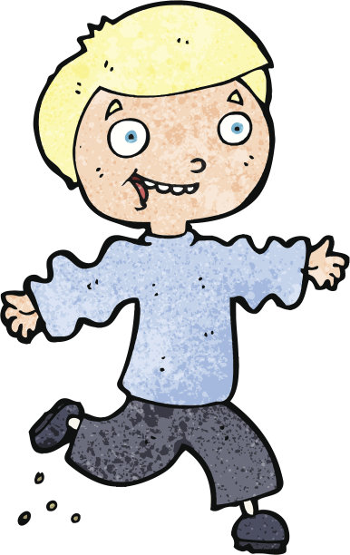 卡通兴奋的男孩图片下载