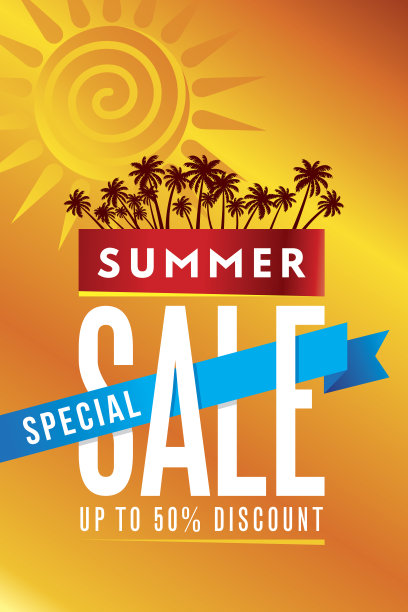 夏季促销设计模板图片下载