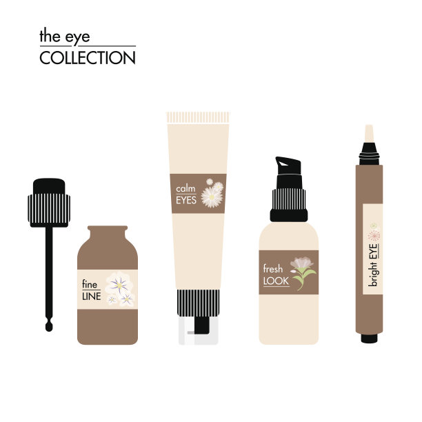 白色背景上的美容产品。图片下载