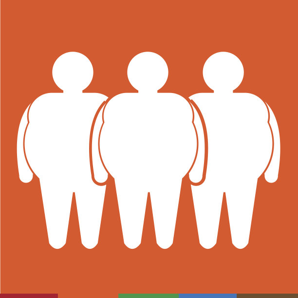 胖子图标插图设计图片下载