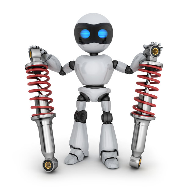 两个减震器和机器人图片下载