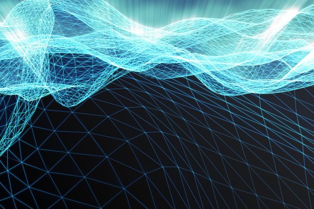 抽象多边形空间的低多边形连接点和线。未来的背景。连接结构。三维渲染图片下载