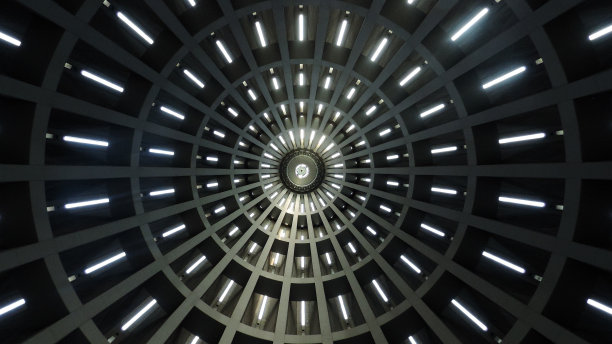 现代建筑天花板几何图片下载