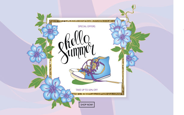 夏季折扣横幅运动鞋图片下载