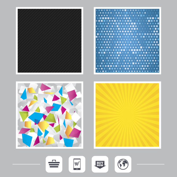 网上购物图标。智能手机,购物车,购买。图片下载