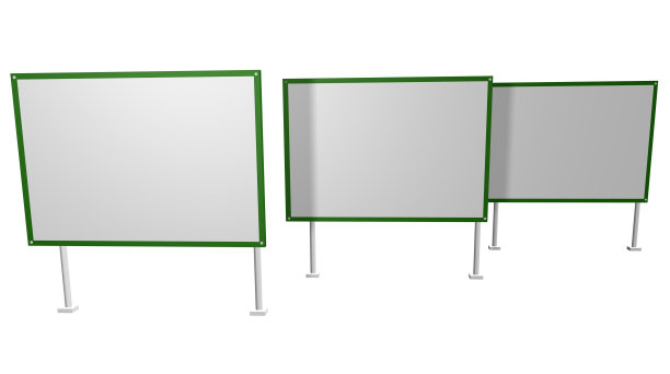 三个白板,空白的路标图片下载