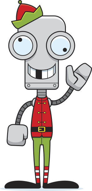 卡通圣诞小精灵机器人图片下载