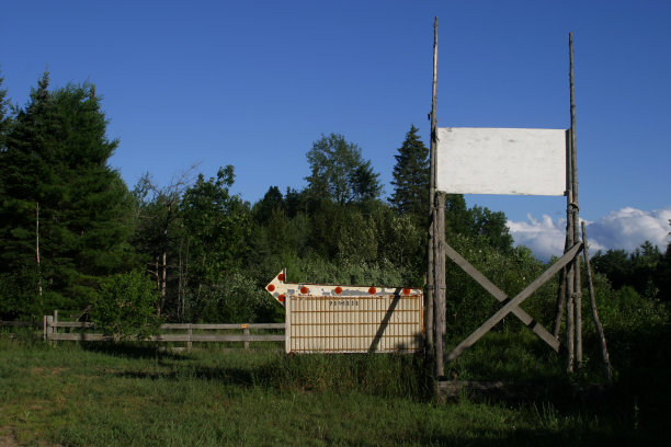 森林里的空白标志图片下载