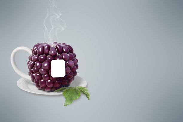 黑莓的茶杯图片下载