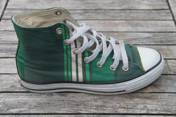 复古绿色帆布鞋-鞋类图片下载