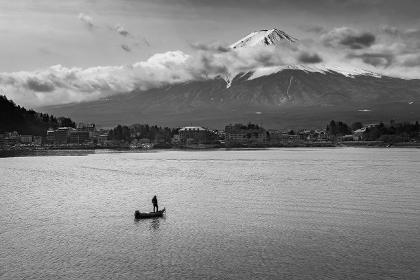 日本川口湖的富士图片下载
